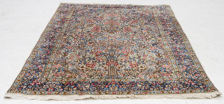 Carpet, Kirman, antique, approx. 242 x 146 cm.