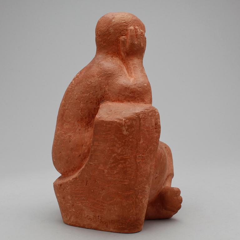 STIG BLOMBERG, skulptur, bemålad gips. Signerad.