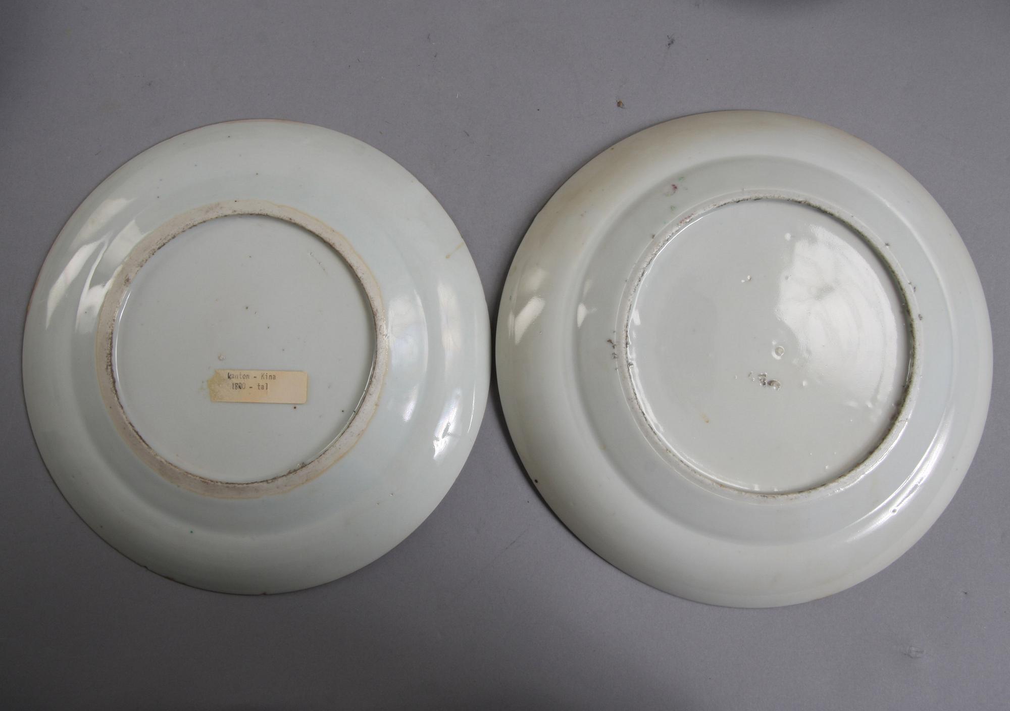 PARTI PORSLIN, 10 delar, Kanton 1800-1900-tal.