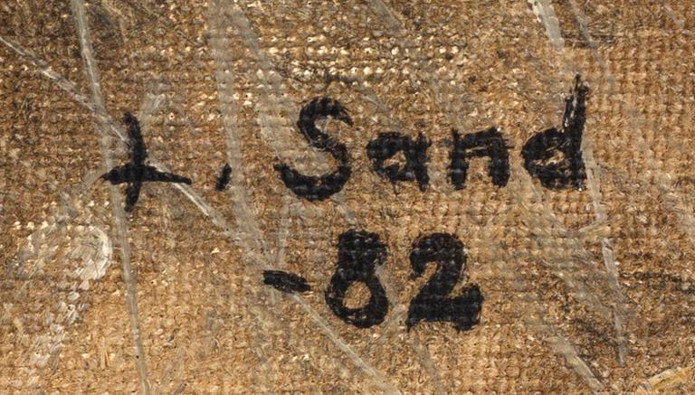 Lennart Sand, oil on canvas. Signed and dated 1982.