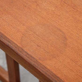 A swedish teak sofa table, Skaraborgs Möbelindustri, Tibro, second half of the 20th century. Signed with label.