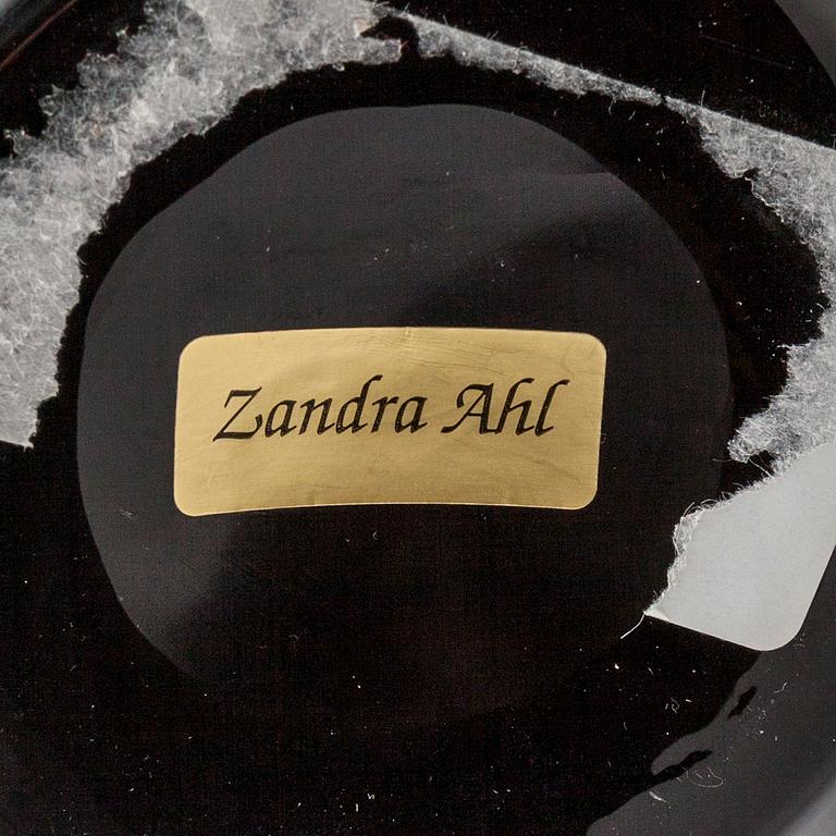 ZANDRA AHL, vase in mixed media, signed with label.