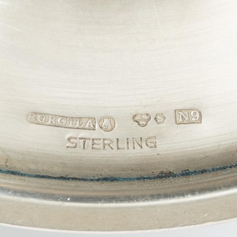 Atelier Borgila, Candelsticks, a pair, sterling silver, Stockholm, 1963.