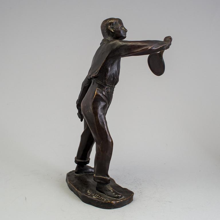 VITTORIO GÜTTNER, a bronze sculpture. Signed. Foundry marks F Dunn Co.