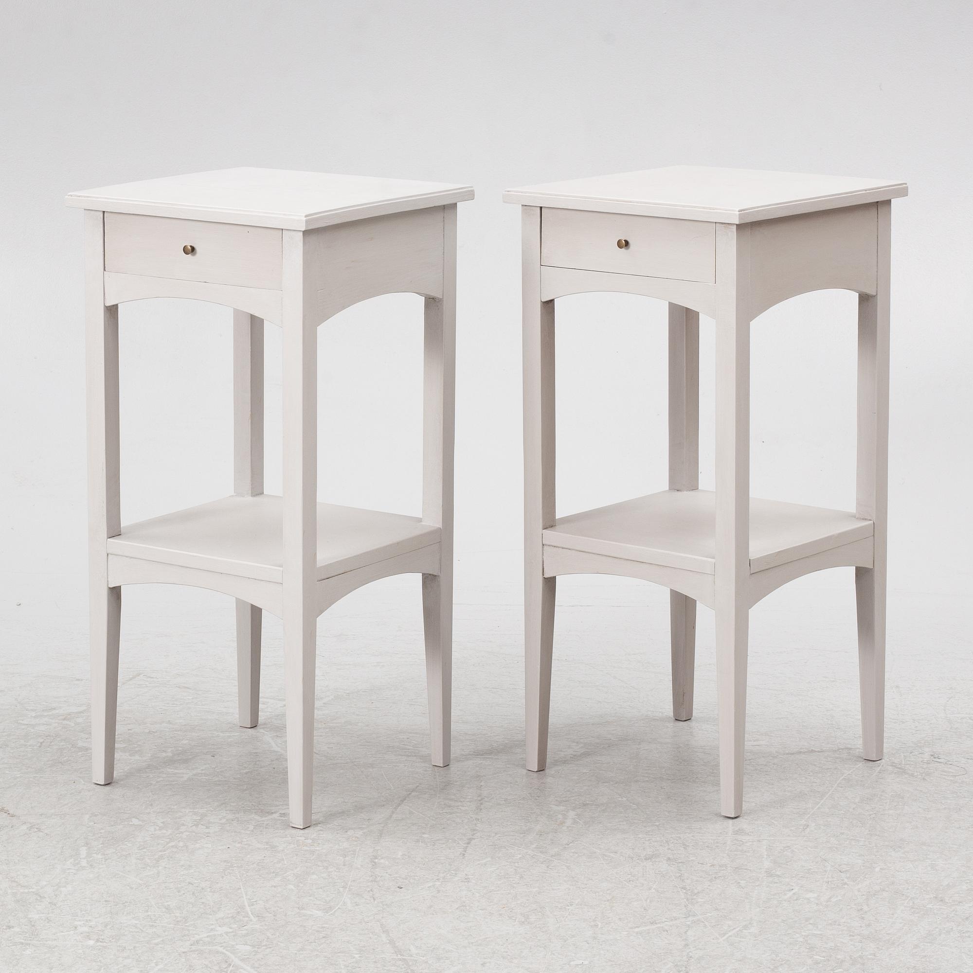 Nightstands, a pair, 20th century.