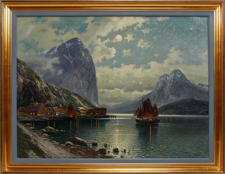 OKÄND KONSTNÄR, olja på duk, bär sign.