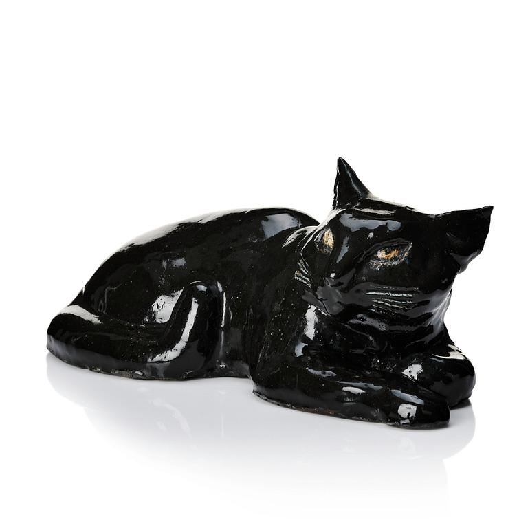 Michael Schilkin, skulptur, katt, Arabia, Finland, sannolikt 1940-tal.