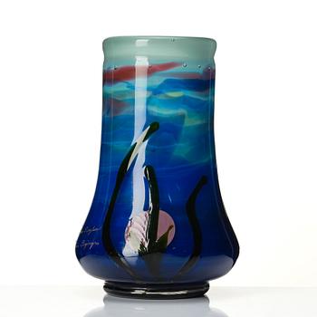 Ferdinand Boberg, /Betzy Ählström, an Art Nouveau 'marqueterie sur verre' vase, Reijmyre glassworks, Sweden ca 1901-1905.