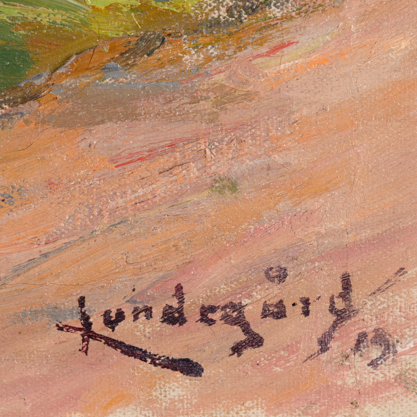 Justus Lundegård, oil on canvas, signed and dated -19.