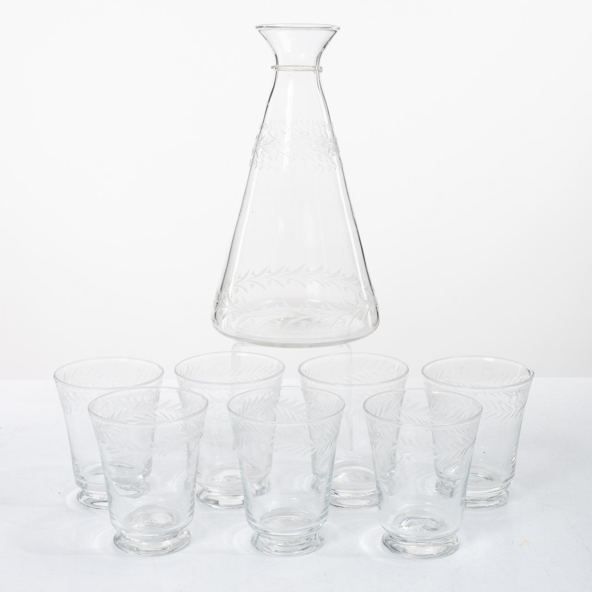 Glass service, 8 pieces, Reijmyre.