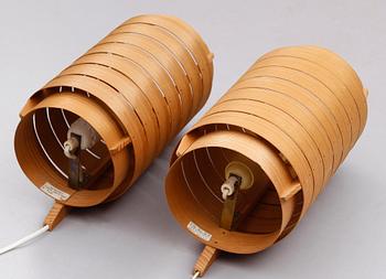 VÄGGLAMPOR, 1 par,  AB Ellysett, signerade, Hans-Agne Jakobson, Markaryd.