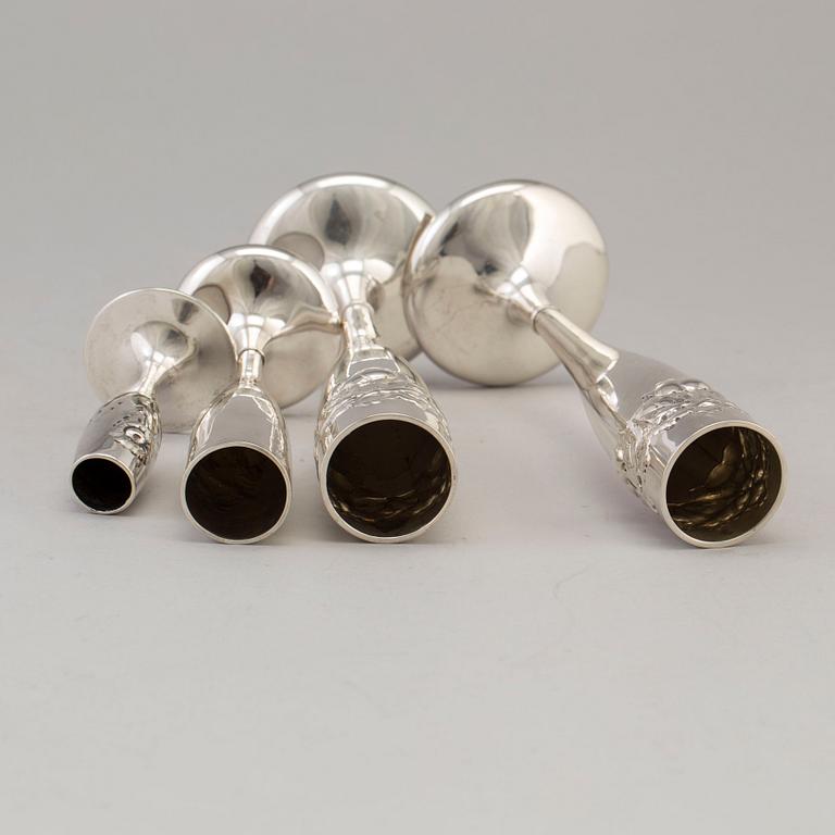 VASER, 4 st, silver, jugend, bl.a. Jacob Tostrup, Oslo, Norge, 1919.
