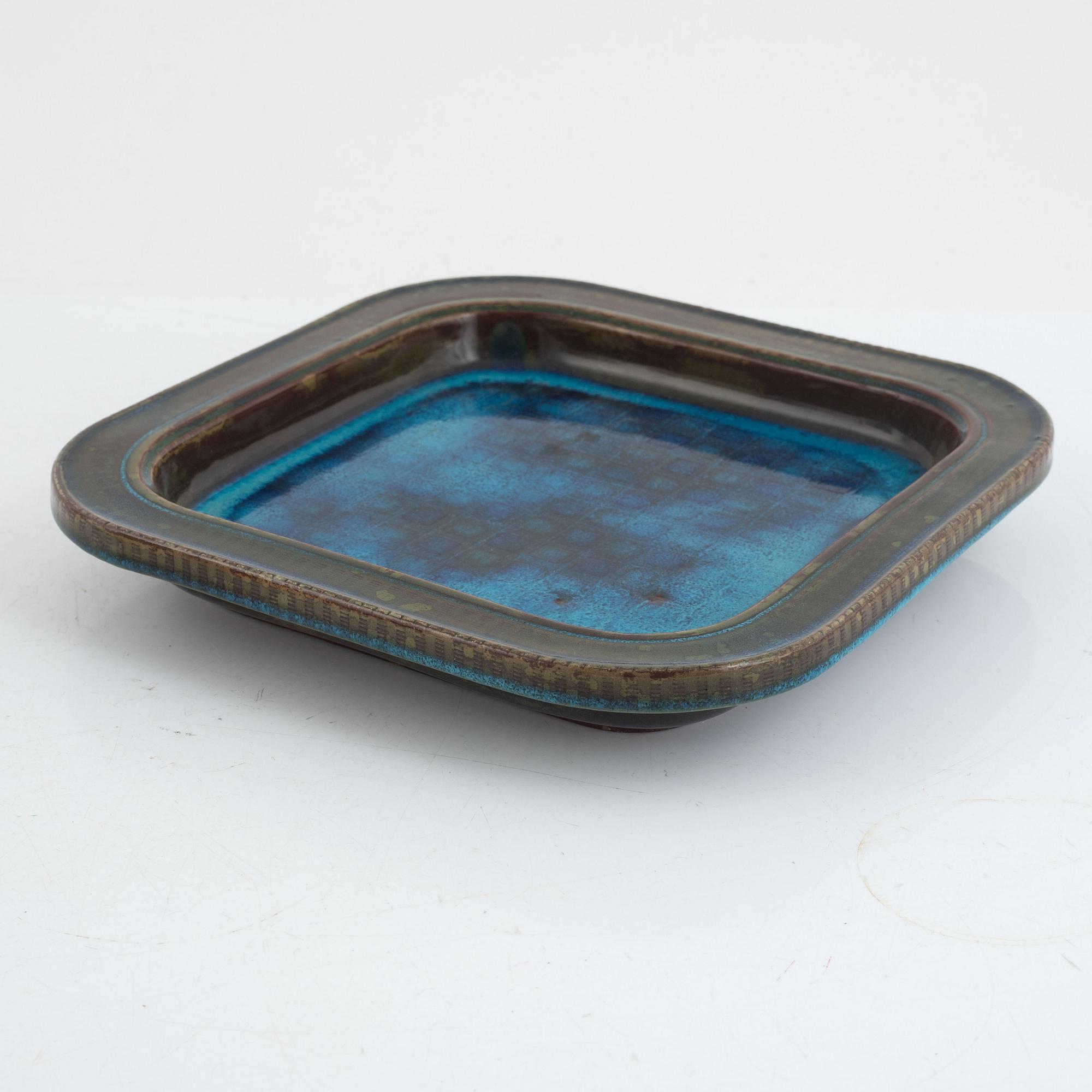 Wilhelm Kåge, skålfat, stengods, "Farsta", Gustavsberg Studio.