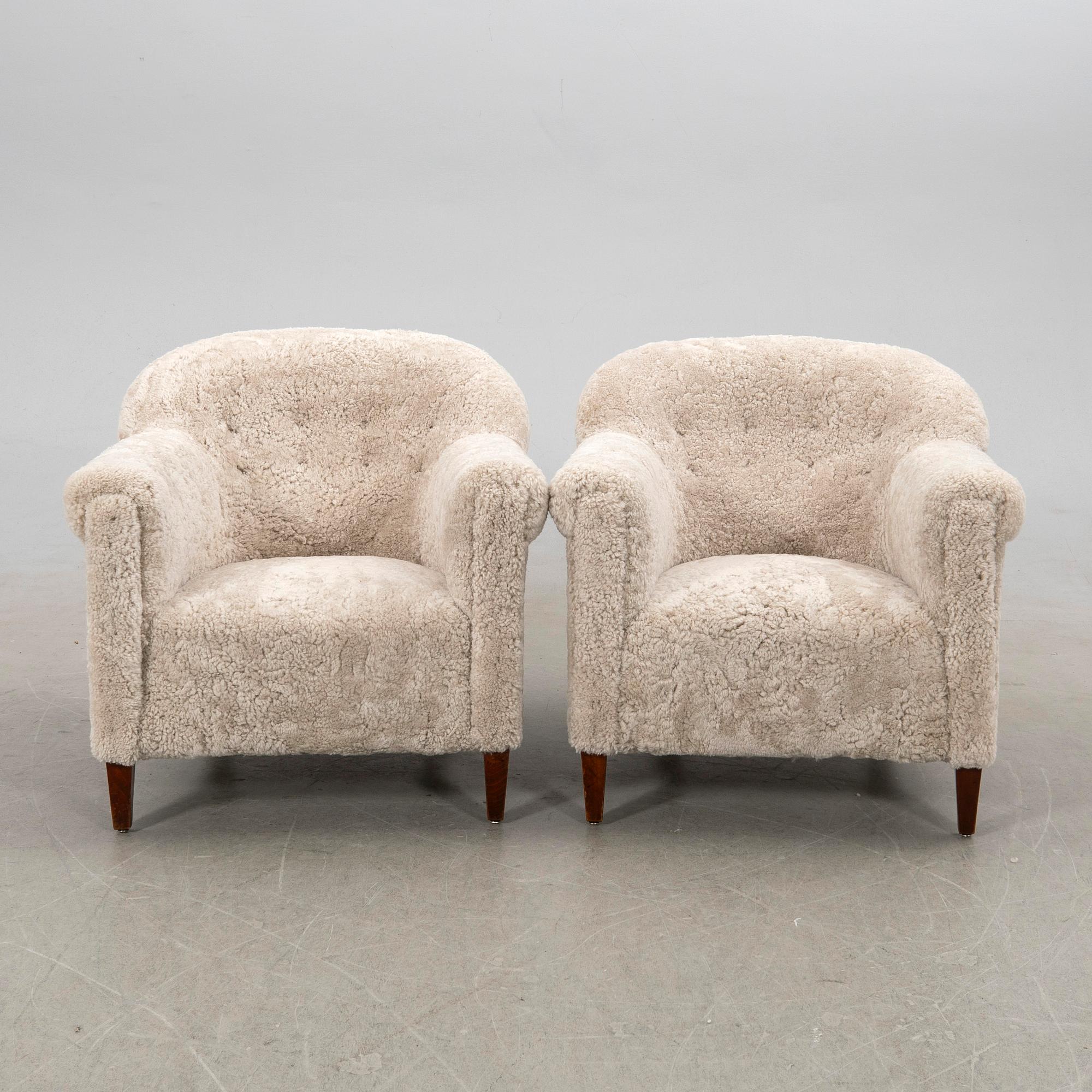 Armchairs, a pair, Swedish Modern, 1940s.
