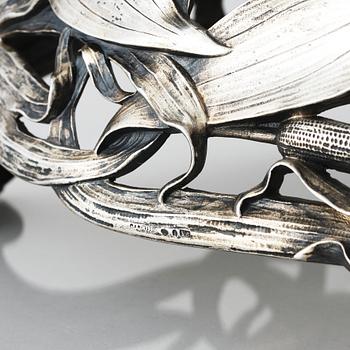 CF Carlman, jardinière, Art Nouveau, Stockholm 1899, silver.