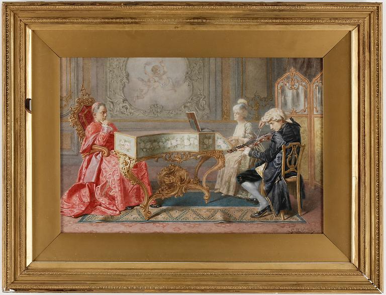 GIUSEPPE BALLESIO, akvarell, signerad.