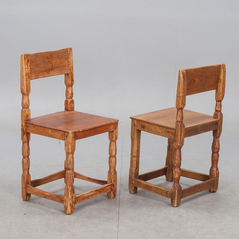 STOLAR, 6 snarlika, barockstil. 1700/1800-tal, en brännmärkt Johannes Andersson, Lindome.