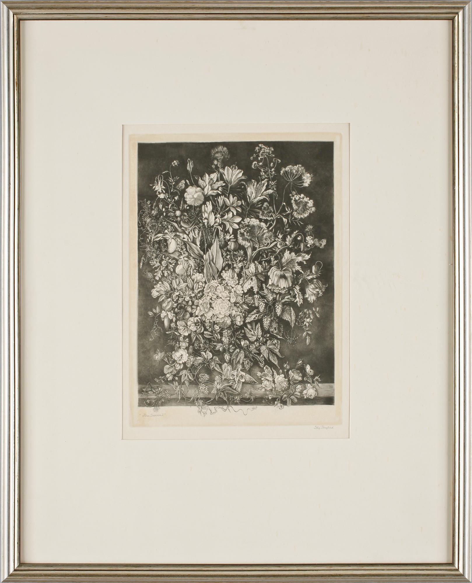 STIG BORGLIND, etsning, sign.