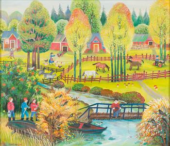 Aune Paulin, oil on canvas, signed and dated -86.