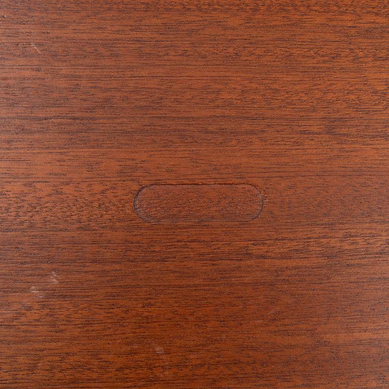 Josef Frank, a model B1034 mahogany 'Mjölkpallen' stool, Firma Svenskt Tenn, Sweden, post 1985.