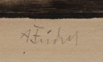 AXEL FRIDELL, etching, signed.