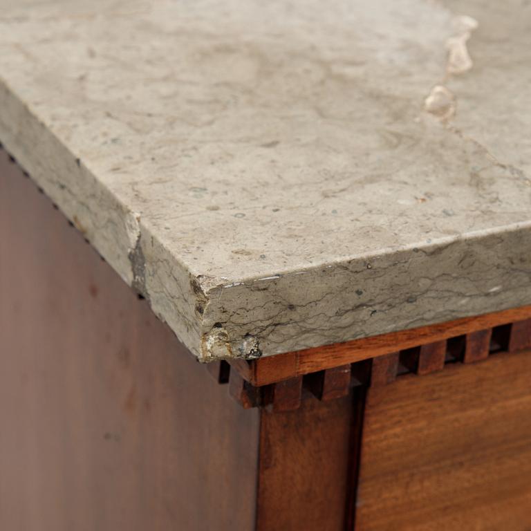 A late gustavian chest of drawers, ca 1800.