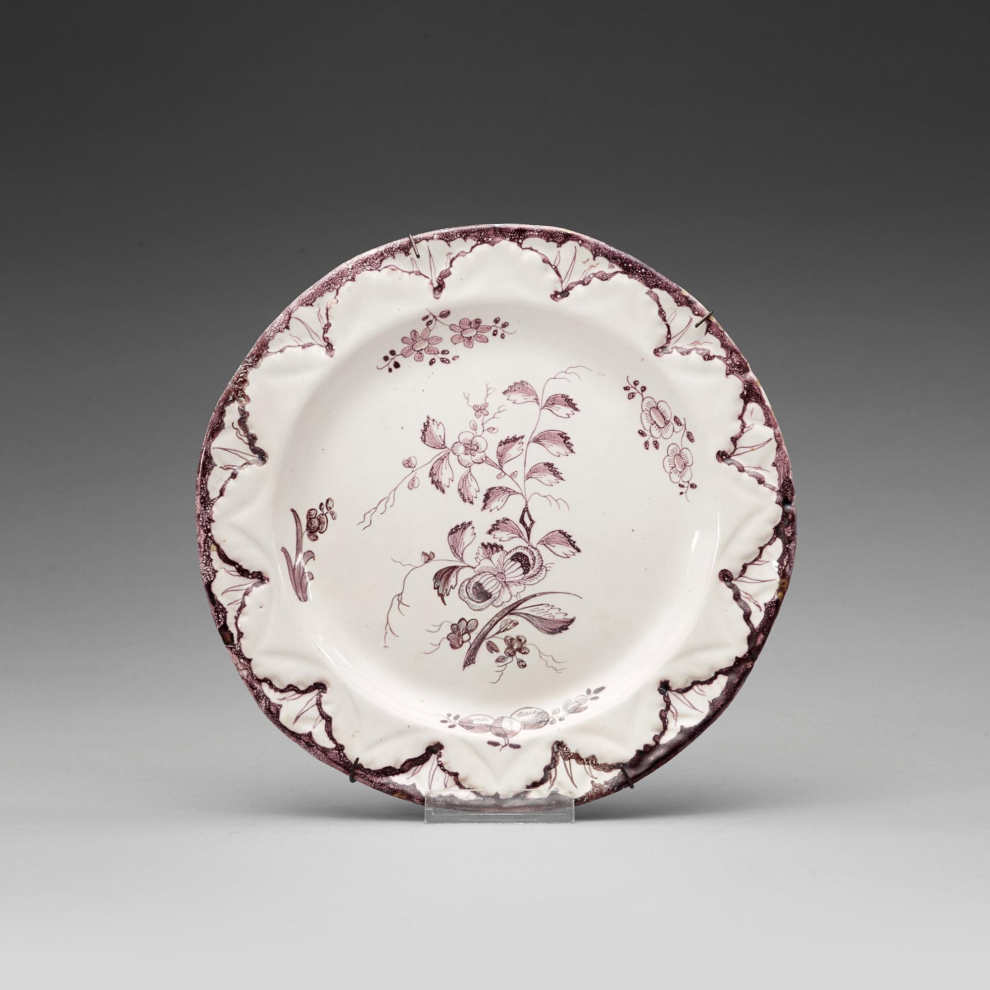 A Schleswig-Holstein faience dinner plate, 18th Century.