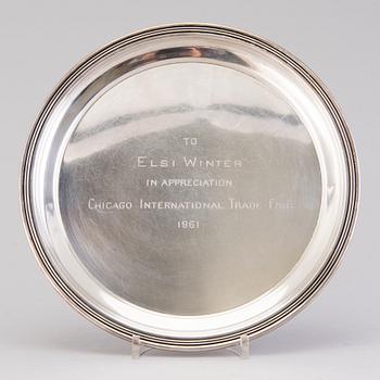 PLATE, silver, America, Gorham sterling middle of the 20th century.