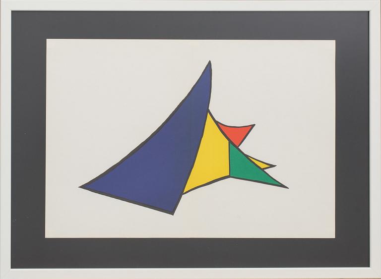 ALEXANDER CALDER, färglitografi, ur Derrière le Miroir 1963.