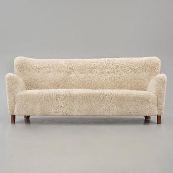 Fritz Hansen, soffa, modell "1669", Danmark 1940-tal.