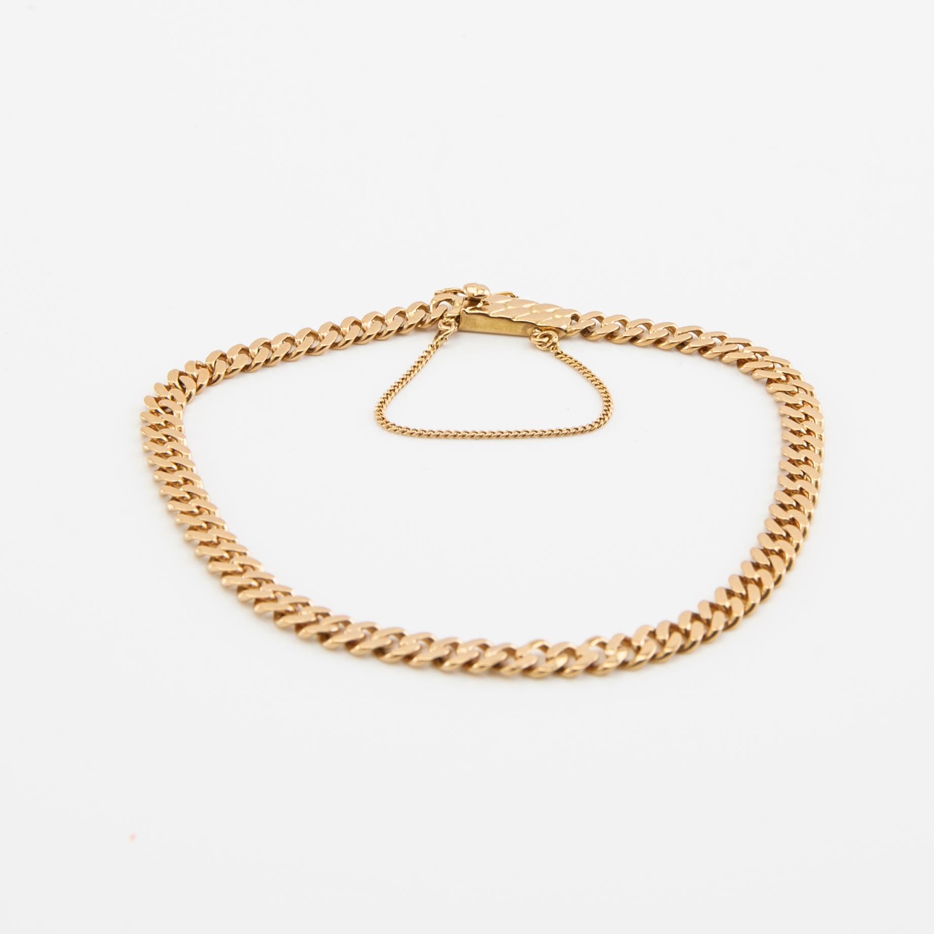 Bracelet, curb link 18K gold, G. Dahlgren & Co Malmö 1930.