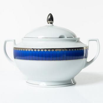 Sigvard Bernadotte, mat- och kaffeservis, 185 delar, "Millennium-line Marianne", Christineholm, Fyrklövern.