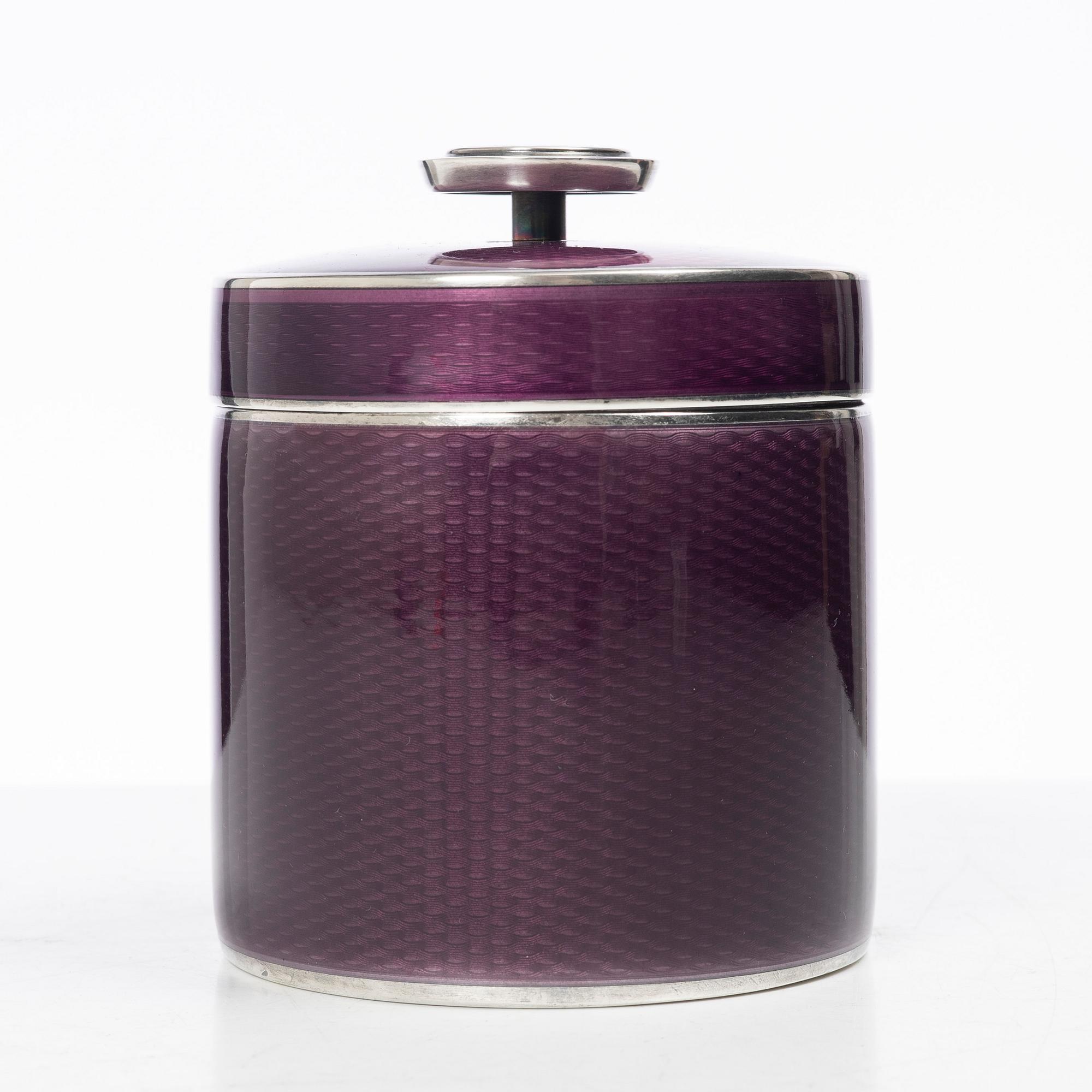 David Andersen, lockask, sterlingsilver och emalj, Norge, 1900-talets mitt.