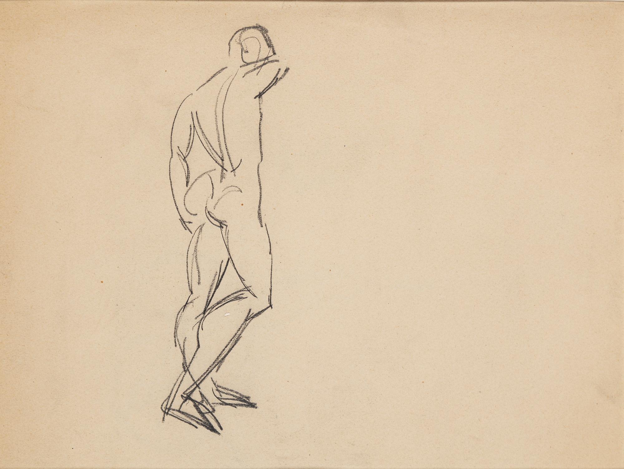 ISAAC GRÜNEWALD, pencil on paper.