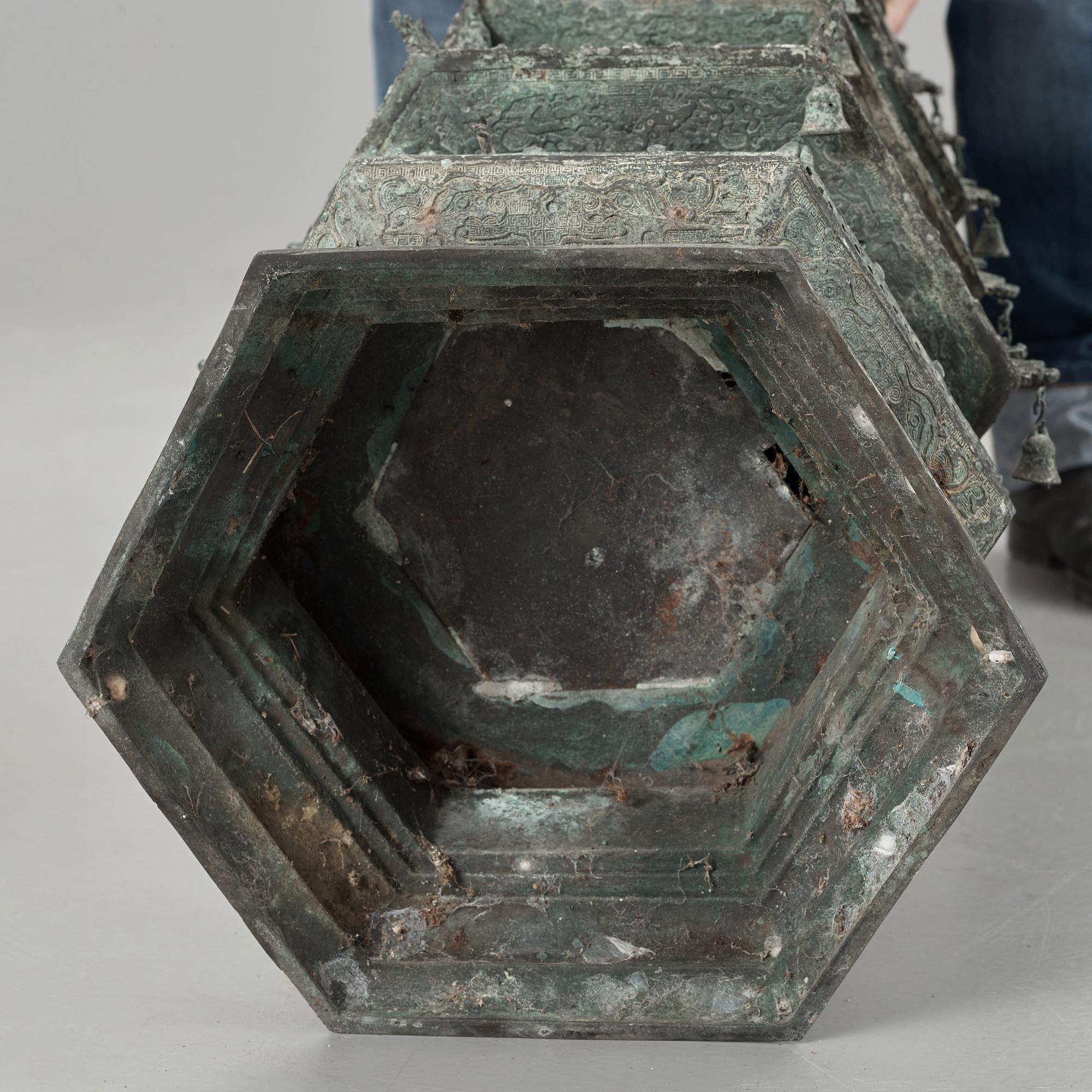 PAGOD, brons. Qingdynasty (1644-1912).