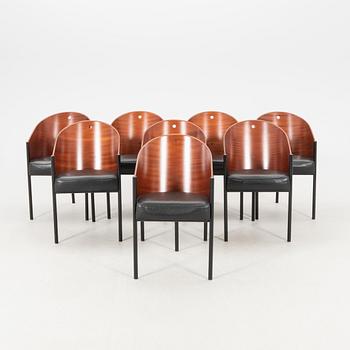 Philippe Starck, armchairs 8 pcs, "Costes", Aleph, Driade, Italy.