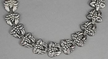 HALSBAND, C. Brumberg-Hansen, Danmark. Sterlingsilver, 1940-50-tal.