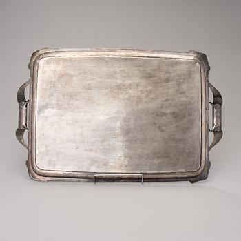 A RUSSIAN SILVER TRAY, Henrik Tallberg, St:Petersburg 1827,