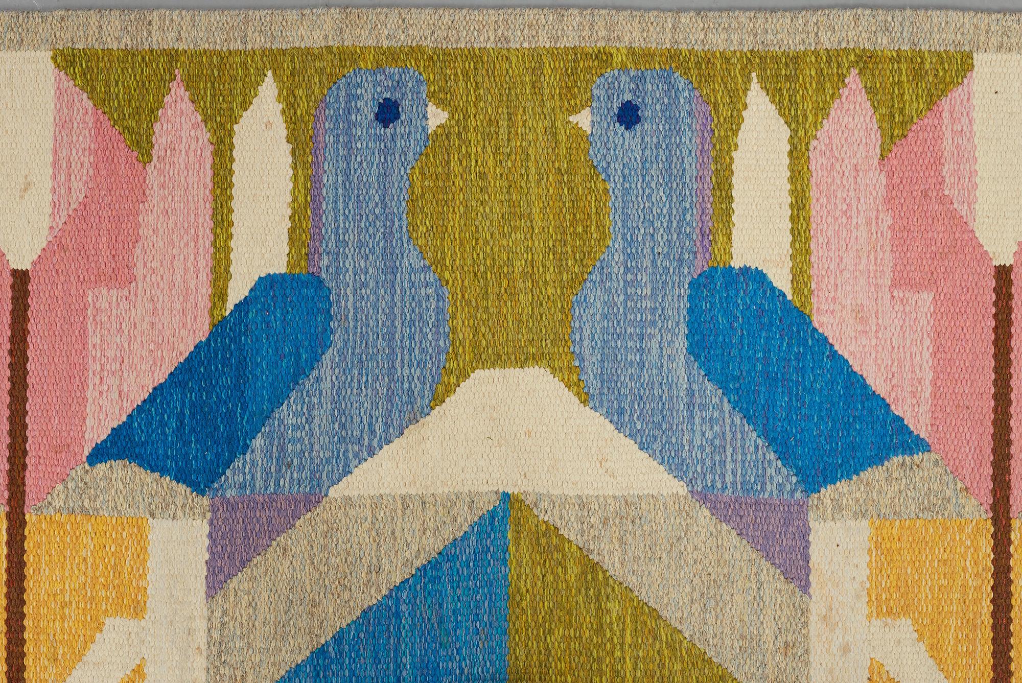 Agda Österberg, MATTA, "Matta nr 591", rölakan och gobelängteknik, ca 328,5 x 212 cm, signerad AÖ (Agda Österberg), vävd 1973.