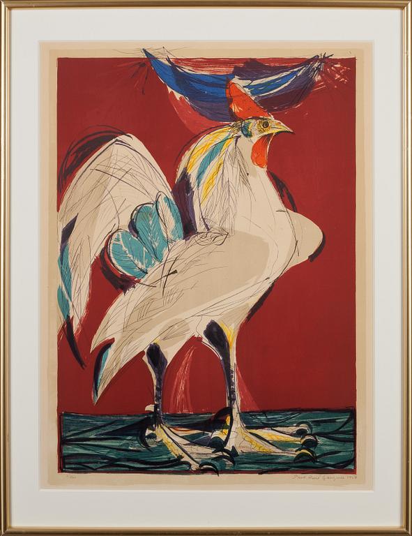 PAUL RENÉ GAUGUIN, färglitografi, signerad, daterad 1956 och numrerad 7/260.