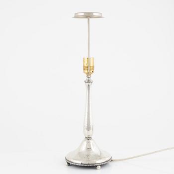 A Swedish early 20th century silver lamp, mark of K Andersson, Stockholm 1922.