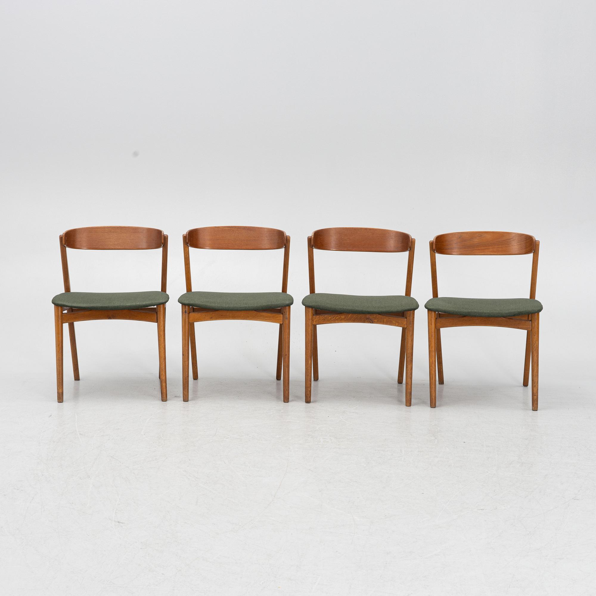 Stolar, 4 st, Skandinavien, 1950/60-tal.