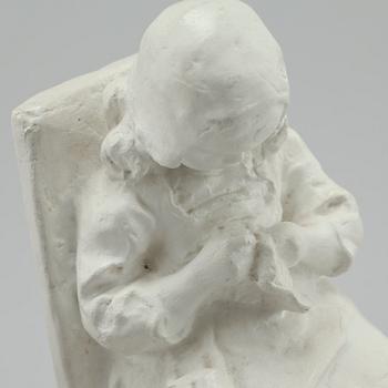 RUTH MILLES, sculpture, plaster, signed and dated 1911.