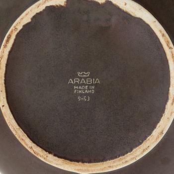 Gunnar Nylund, a stoneware teapot from Rörstrand and two teapots and a vase, Arabia.