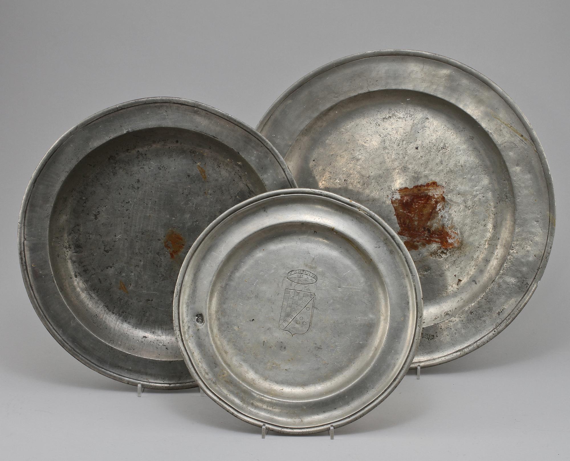 FAT, 3 st, tenn, 1700/1800-tal.