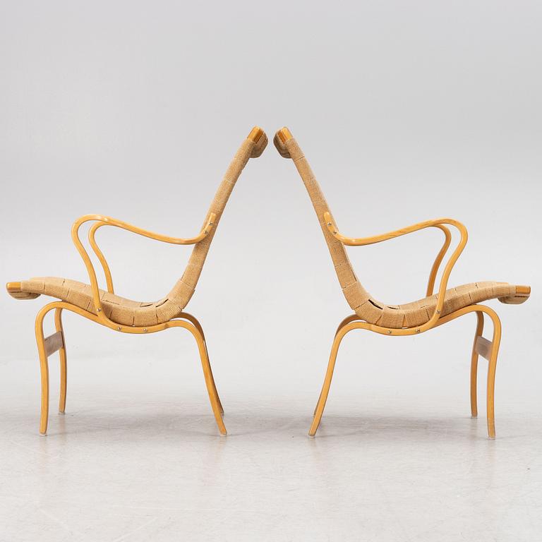 Bruno Mathsson, a pair of 'Eva', armchairs, Karl Mathsson, 1976.