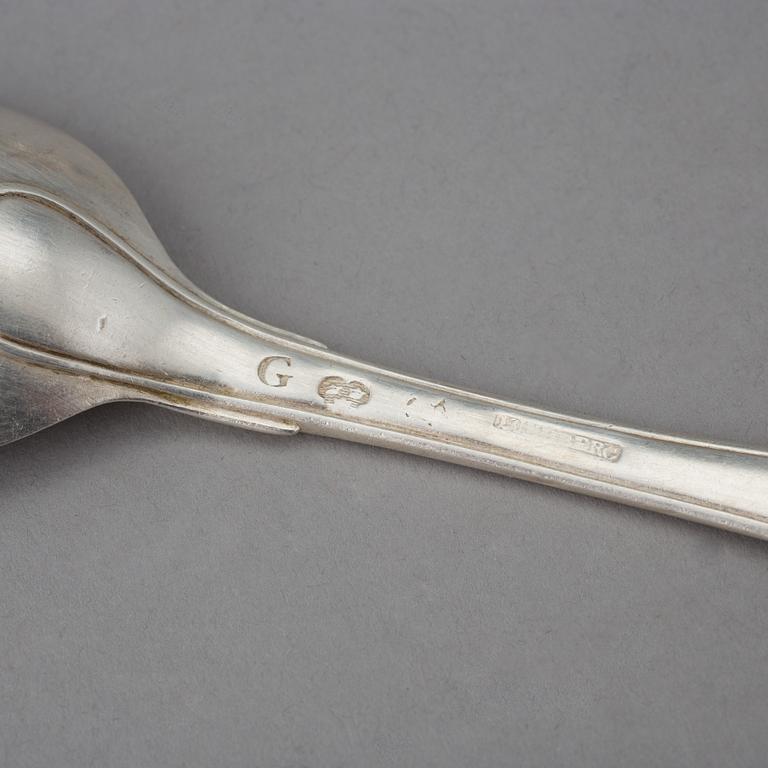 PARTI SILVER, 21 delar, mestadels Sverige, 17-1900-tal. Vikt ca 580 g.