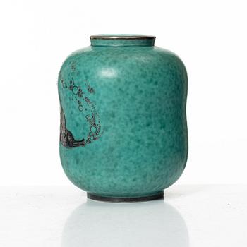 Wilhelm Kåge, Vase, "Argenta", Gustavsberg.