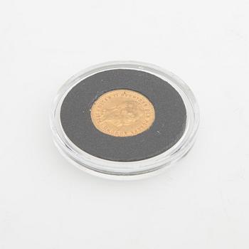 Gold coin Sweden, Oscar II 5 kr, 1894.