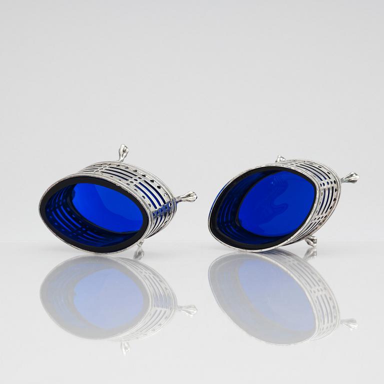 Petter Eneroth, a pair of salt cellars, Stockholm, 1795.